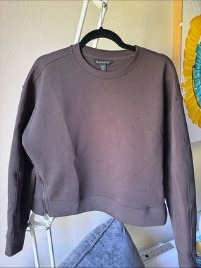 Athleta Women's Form Knit Crew Sweatshirt in Truffle color - Size M